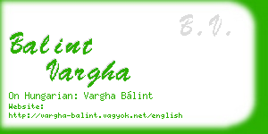 balint vargha business card