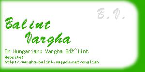 balint vargha business card